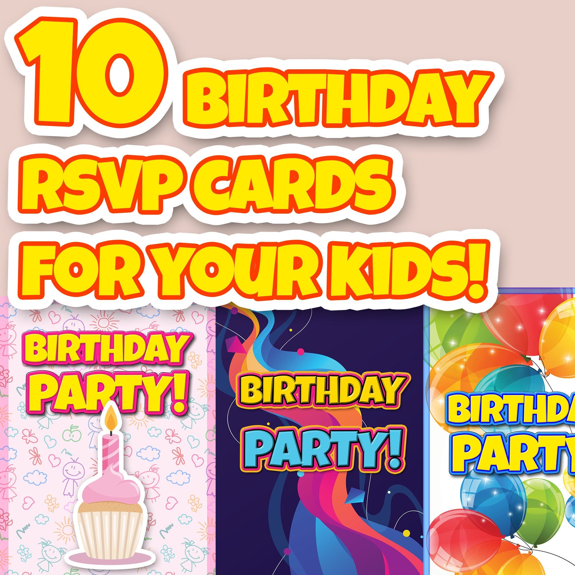 Birthday Party RSVP Cards for Your Kids Perfect Party - Etsy