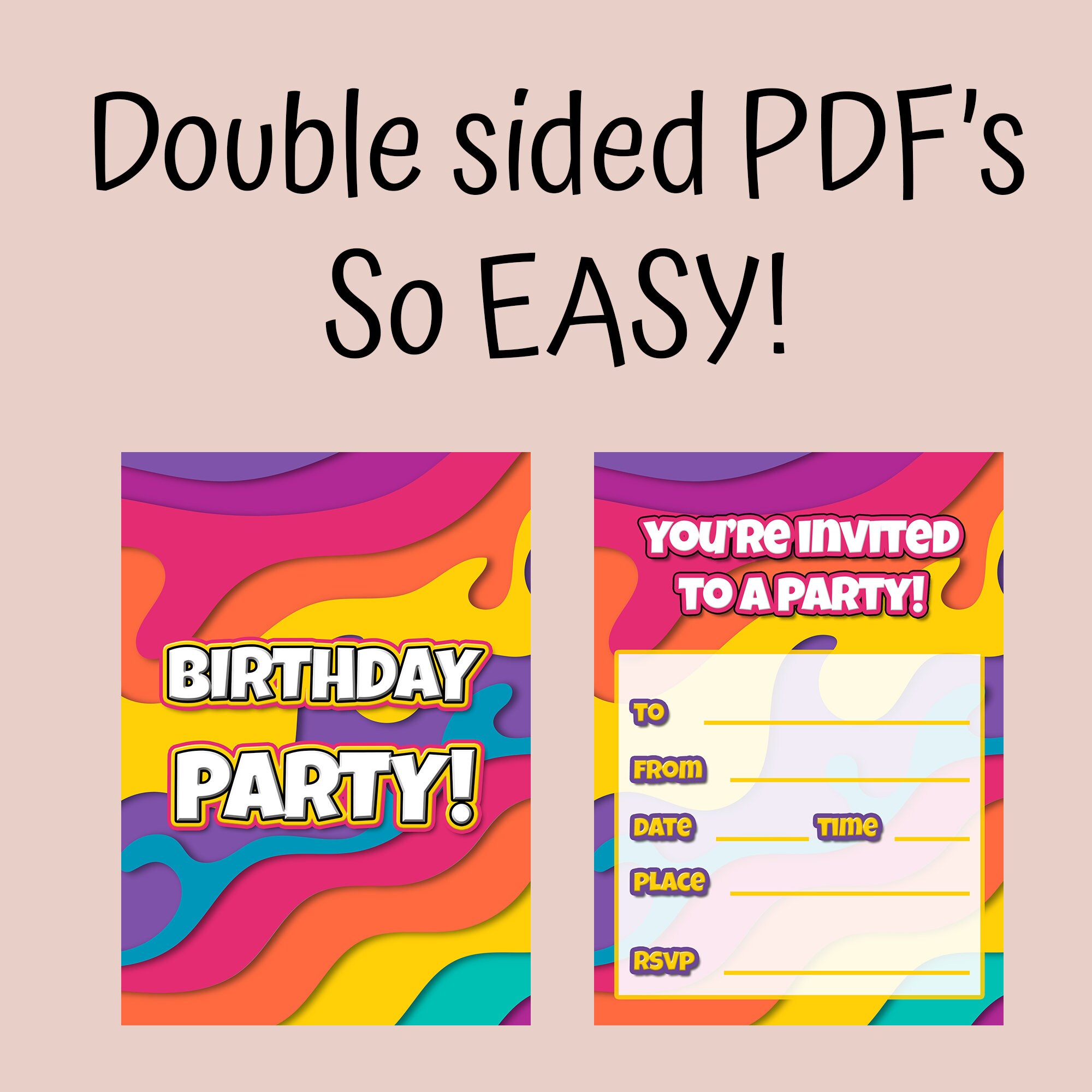 Birthday Party RSVP Cards for Your Kids Perfect Party - Etsy