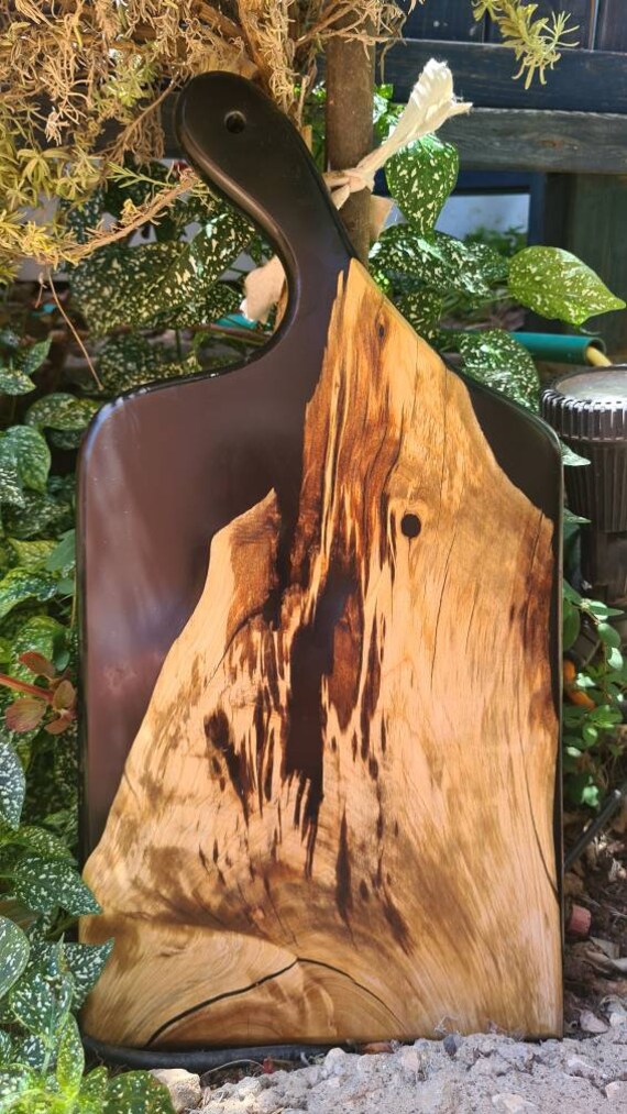 Wood and Epoxy Cheese Board Etsy