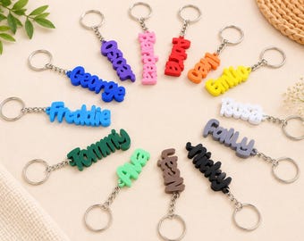 Personalized 3D Printed Name Keychain - School Bag Tag, Party Favor, Class Gift