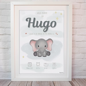 Gepersonaliseerd digitaal geboorteblad voor baby's