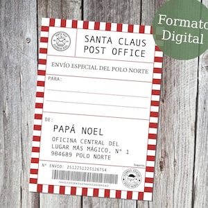correo santa y carta de elfo