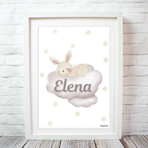 Decorative sheet, name, birth baby poster children's room decoration