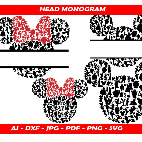 Mickey Monogram - Etsy