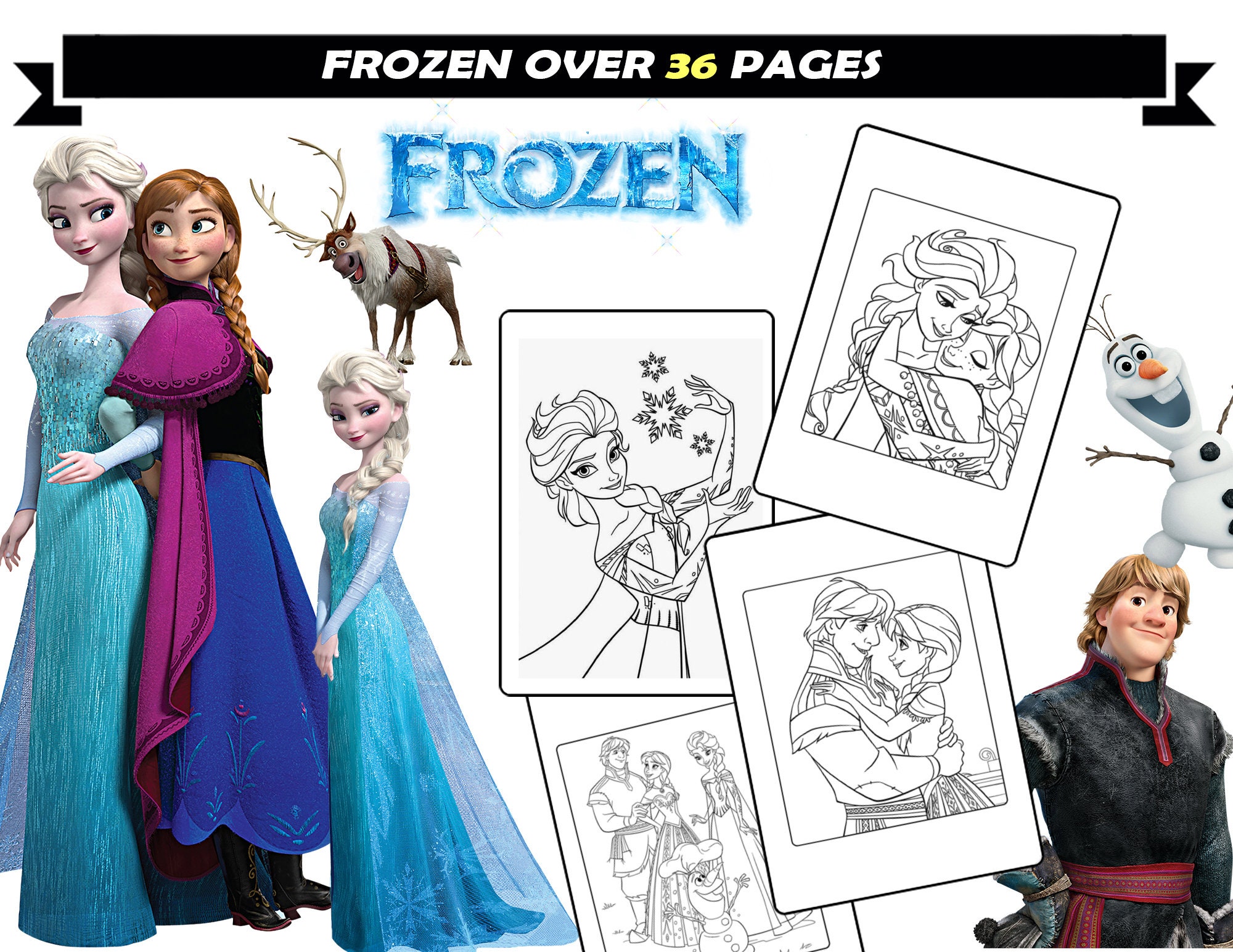 Elsa Coloring Pages (Pages and Coloring Book PDF) : r/Frozen