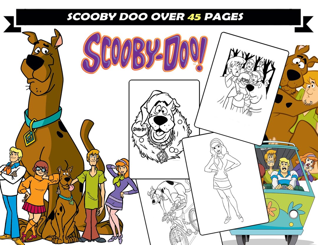 Scooby Doo Coloring Pages for Kids Printable Coloring Sheets Instant ...