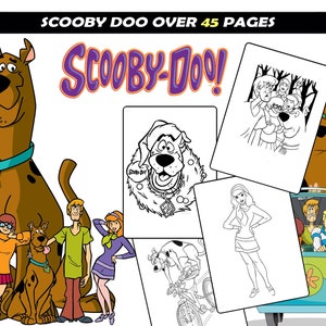 Scooby Doo Coloring Pages for kids Printable coloring sheets Instant Download activity for boys and girls Velma Shaggy Fred coloring book