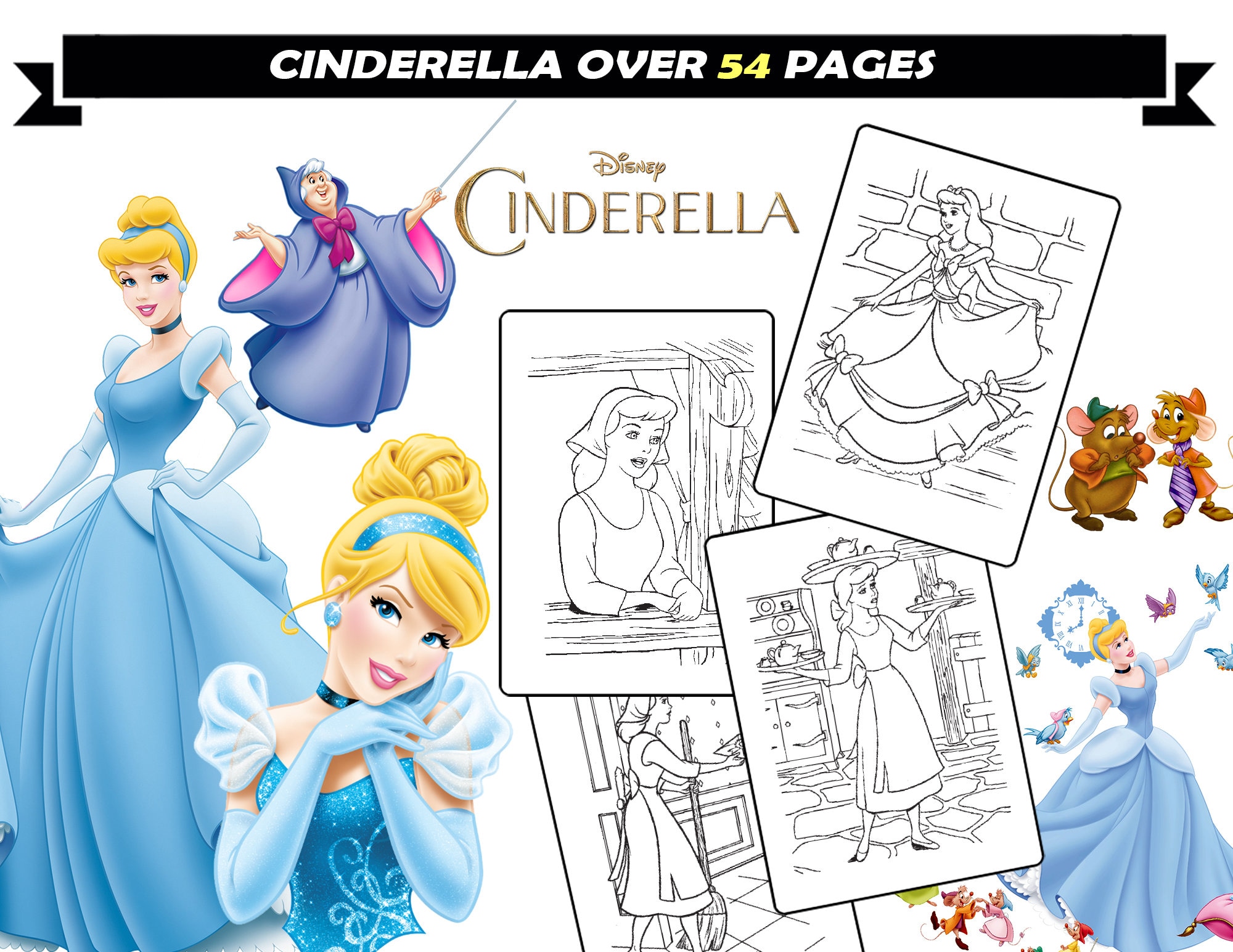 Princess Coloring Book Pages, Variety of Princess Coloring Pages for Girls,  Girl Princesses & Animal Princesses, Printable Princess Coloring 
