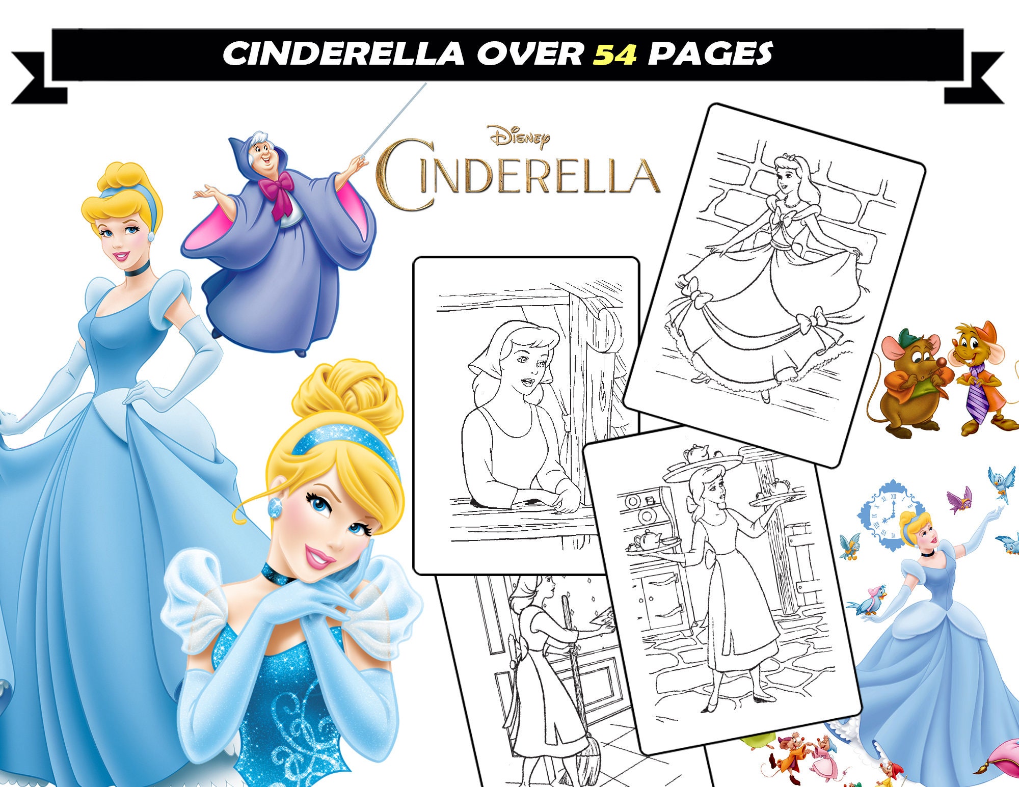 Princess Coloring Book Pages, Variety of Princess Coloring Pages for Girls,  Girl Princesses & Animal Princesses, Printable Princess Coloring 