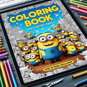 Girls Coloring cartoon characters, Printable coloring book for children, Princess coloring pages, Instant Download activity for kids