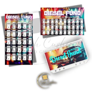 Diesel Fund Savings Tracker | A6 Budget Tracker Insert | Reusable Laminated Cash Envelope Tracker | Fuel Budget Planner | A6 Zipper