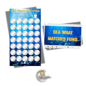 Sea What Matches Mermaid Scratch Off Savings Challenge | Fun Budget Game with A6 Cash Envelope Option | Cash Stuffing Tracker