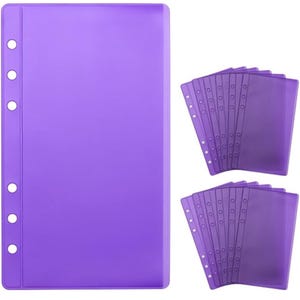 Busta portasoldi senza cerniera A6 viola / Inserto per raccoglitore budget / Busta portasoldi per risparmi e budget / Organizzatore di denaro riutilizzabile