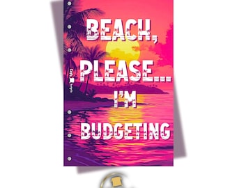 Beach Please I’m Budgeting A6 Budget Binder Dashboard | Tropical Beach Design