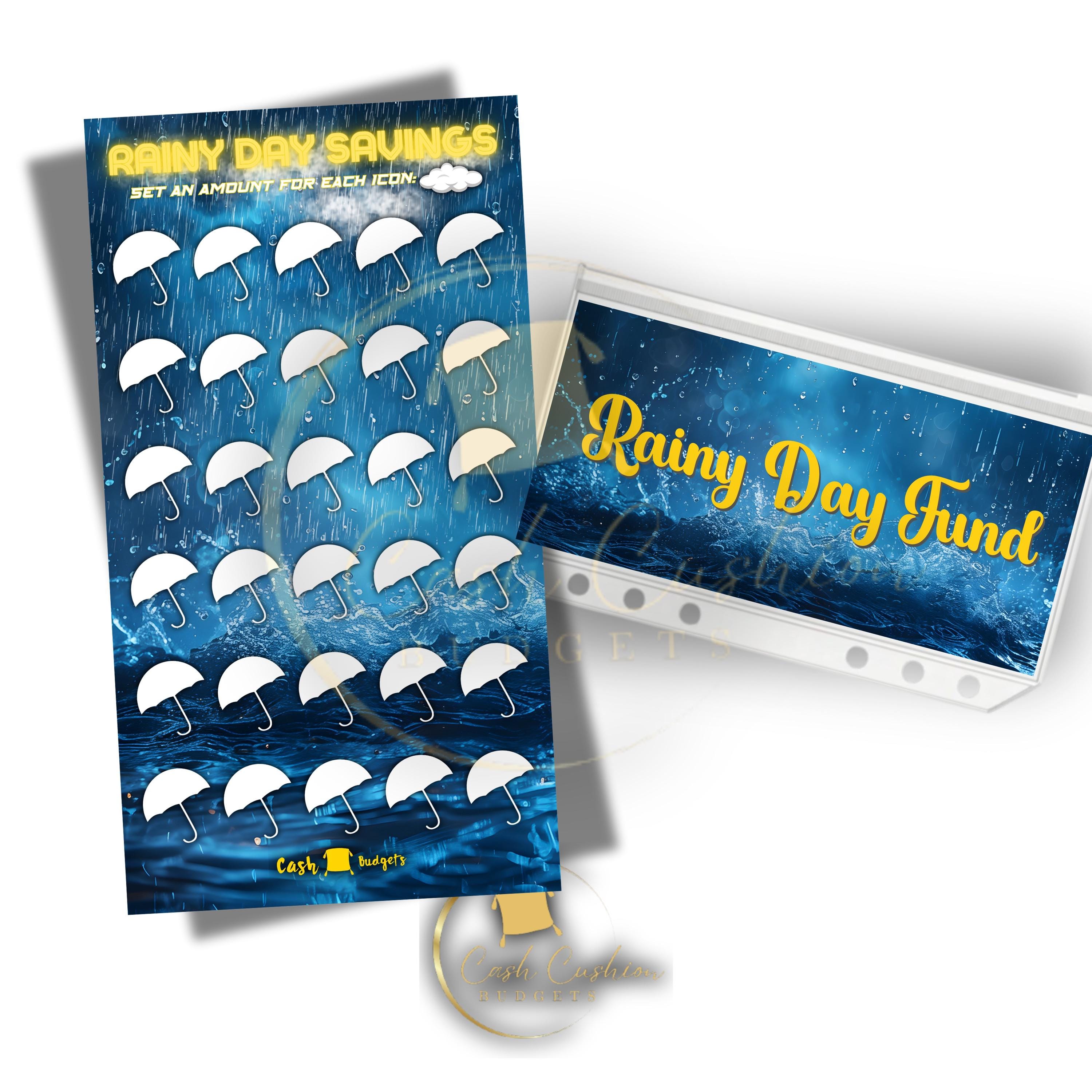 Rainy Day Fund Savings Tracker: A6 Budget Dashboard or