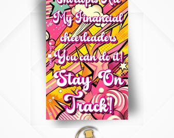 A6 Cash Binder Dashboard: Laminated Financial Planner Insert