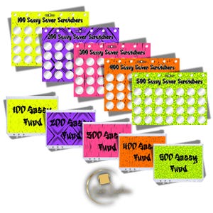 Sassy Saver Scratch-Off Savings Challenge | 100–500 Options | Reusable Laminated Tracker + Optional A5 Cash Envelope