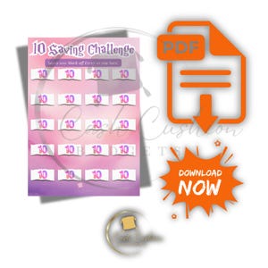 200 Savings Challenge | 10 Increment Budget Tracker | A6 Cash Envelope Printable | PDF Digital Download | Cash Stuffing Binder