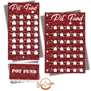 Pot Fund Savings Tracker: Reusable Laminated Budget Insert
