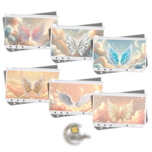 Cash Stuffing Envelopes A6 – Angel Wings Budget Inserts (6 Pack) with Custom Vinyl Labels