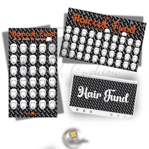 Savings Tacker | Hair Cut Fund | A6 and A5 | Cash Stuffing Tracker | Custom savings amounts | Laminated reuseable | Matching Cash Envelope