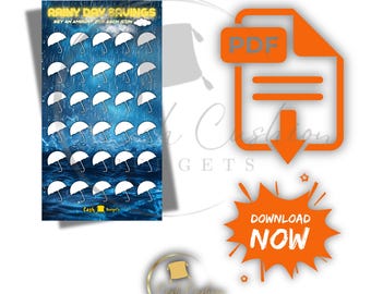 Rainy Day Savings Tracker – PDF Digital Download | Cash Envelope Budgeting | A6 Tracker Insert