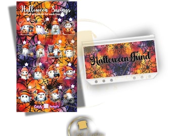 Halloween Savings Challenge Tracker: A6 Budget Binder Insert