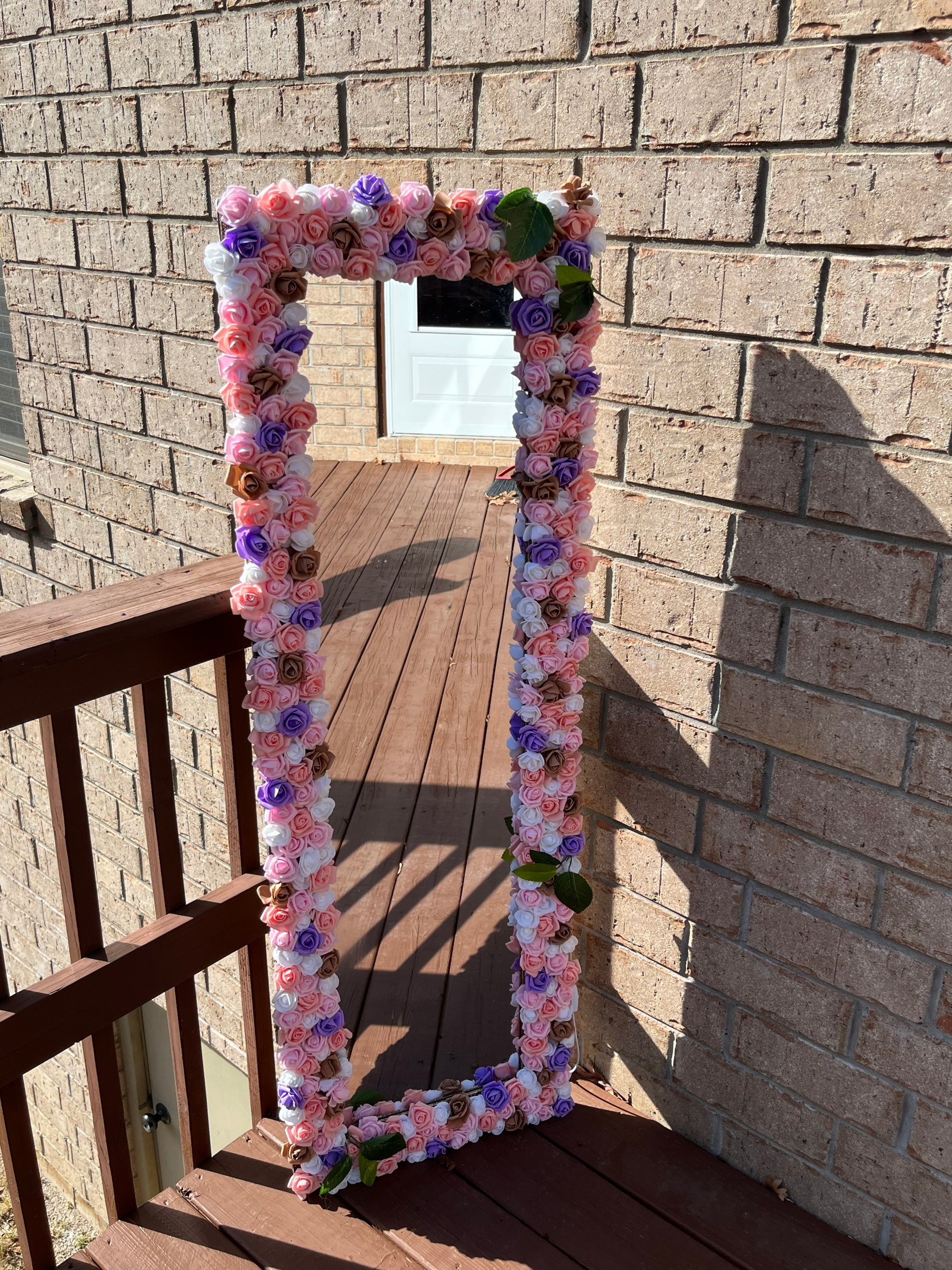 Rose Mirror Full Body Rose Mirror Flower Mirror Wall Etsy