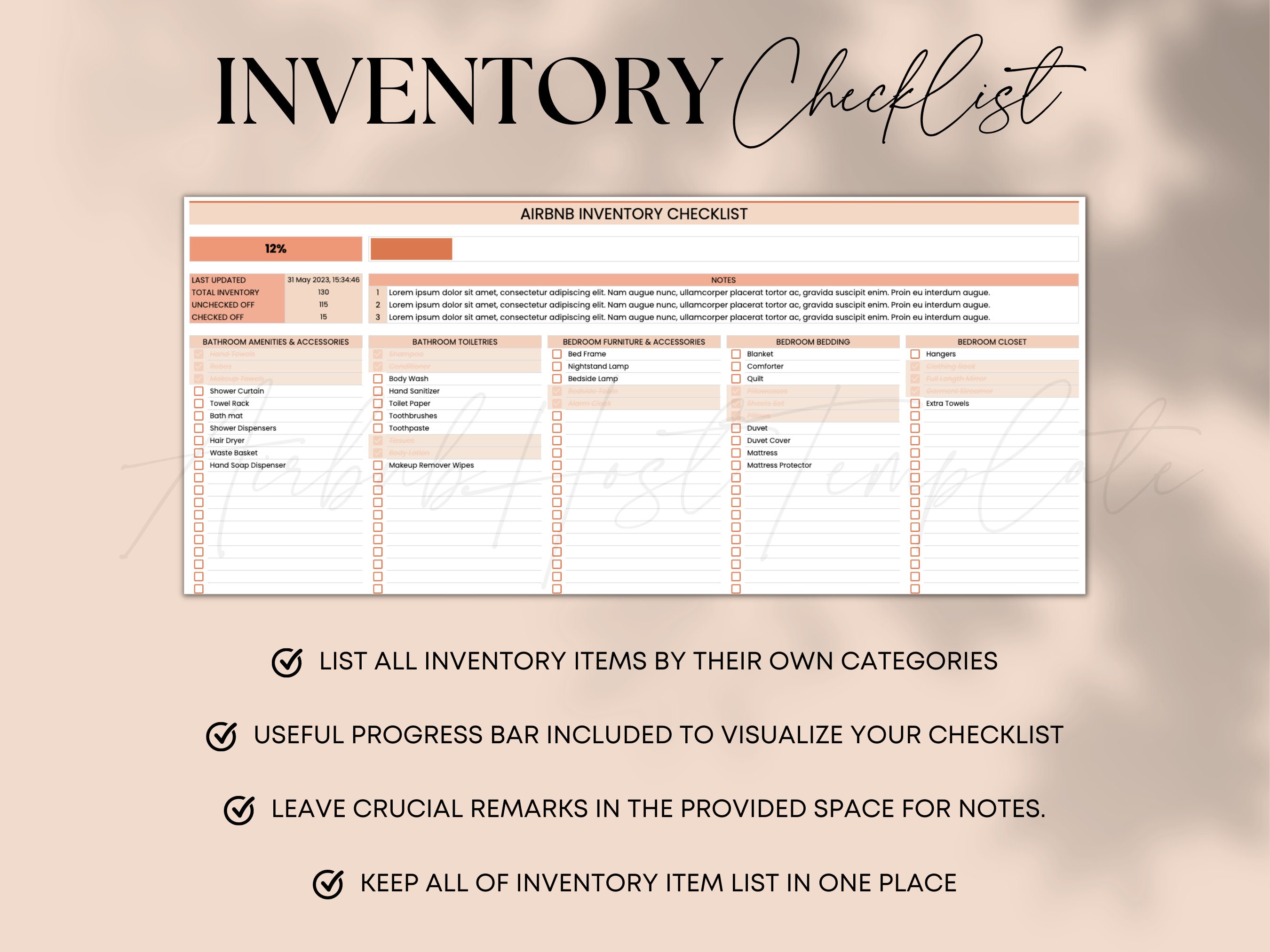 Airbnb Rental Spreadsheet Template for Google Sheets Etsy