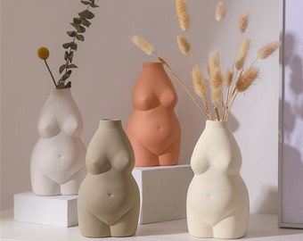 Female Body Ceramic Vase,Nordic Style Female Form Body Vase, Ceramic Women body Vase,Art Nordic Interior Decor Design