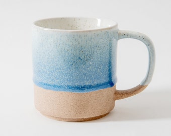 Handmade ceramic mug, blue tea mug, ceramic coffee mug, tableware, pottery mug, sea mug, ceramic cup, coffee cup, tea cup, 12 oz ceramic mug