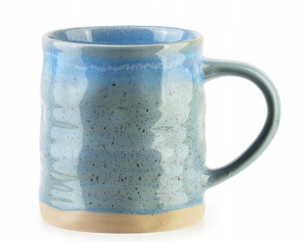 Handmade ceramic mug, blue tea mug, ceramic coffee mug, tableware, pottery mug, stoneware mug, ceramic cup, coffee cup, 16 oz ceramic mug