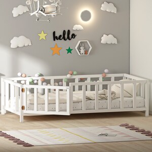 Lit Pour Tout Petits Lit Complet Pour Tout Petits Lit Au Sol Etsy Canada