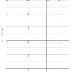Planner, Monthly Undated Planner, Printable, Digitally, Personal Use ...