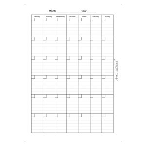 Planner, Monthly Undated Planner, Printable, Digitally, Personal Use ...
