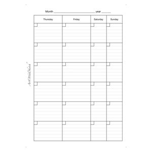 Planner, Monthly Undated Planner, Printable, Digitally, Personal Use ...