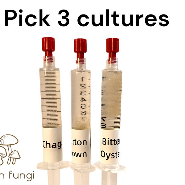 Liquid Culture 3 Pack Pick Any From List Grow Mushrooms At Home With Instructions