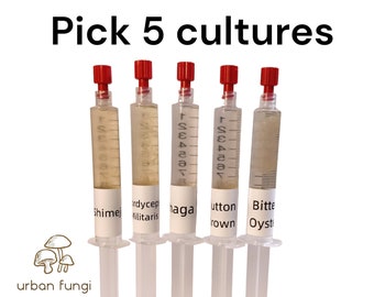 Liquid Culture 5 Pack Pick Any From List Grow Mushrooms At Home With Instructions