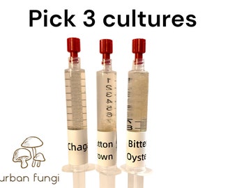 Liquid Culture 3 Pack Pick Any From List Grow Mushrooms At Home With Instructions