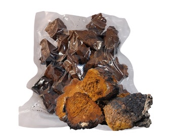 Wilde Chaga Chunks Inonotus Obliquus gedroogd, onbewerkt vacuüm verpakt