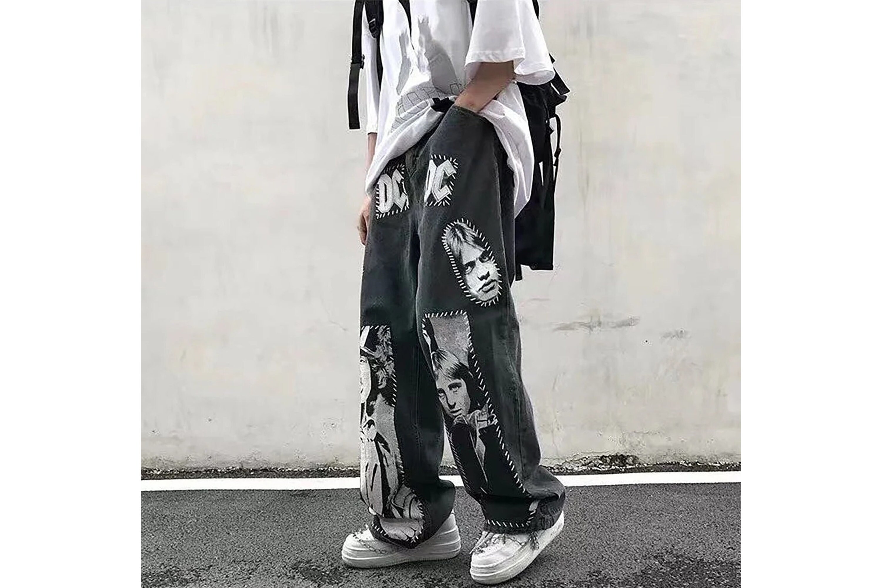 printed jeans mens