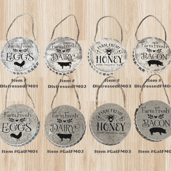 Galvanized Bottle Cap Etsy