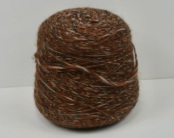 Wool Blend Yarn - Beige, Brown Mix for Knitting, Crocheting, and Weaving - 100-200g/3.53-7.05oz Options