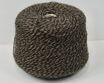Wool Alpaca Blend Yarn - Beige, Brown, Black Mix for Knitting, Crocheting, and Weaving - 100-200g/3.53-7.05oz Options