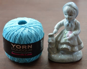 YORN boutique Cotton yarn Warp Tread 100% Pure Mercerised Crochet Blue Cotton yarn 50g - 170m