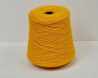 Fil de laine jaune 100% Nouvelle-Zélande pour tricot à la main et crochet - Luxury Yarn Cake