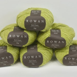 Filato di lusso ROWAN Kid Classic Wool e Kid Mohair Green Aran Weight