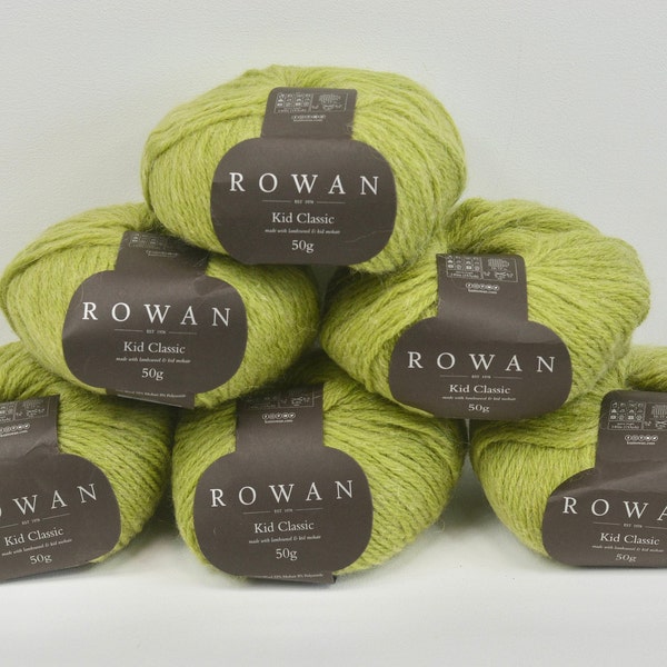 Luxury ROWAN Kid Classic Wool and Kid Mohair Green Aran Weight Yarn