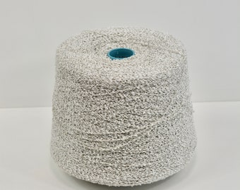 Milk White Linen Boucle Yarn, 50g, Hand Knitting & Crochet