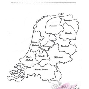 Verkaufskarte Niederländische Provinzen